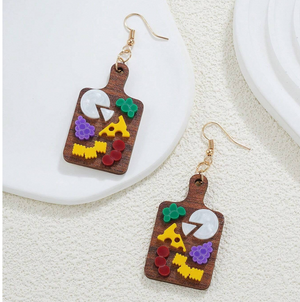 Cheese the Day Charcuterie Earrings