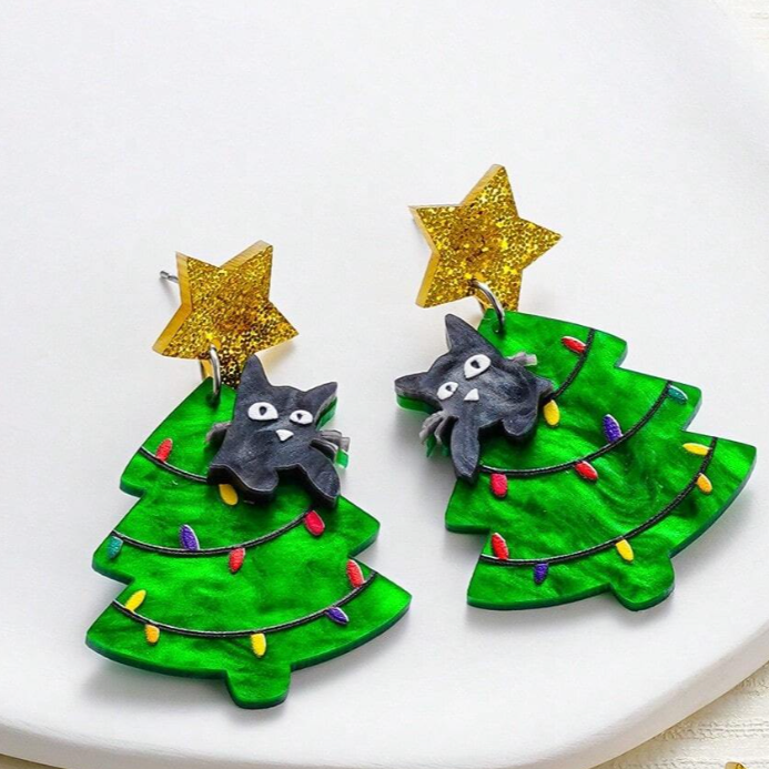 Purr-fect Holiday Season Earrings