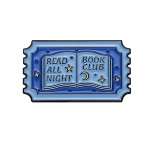 Read All Night Book Club Enamel Pin