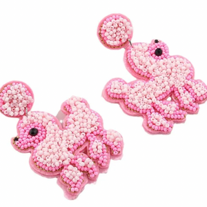 Pink Poodle Club Earrings