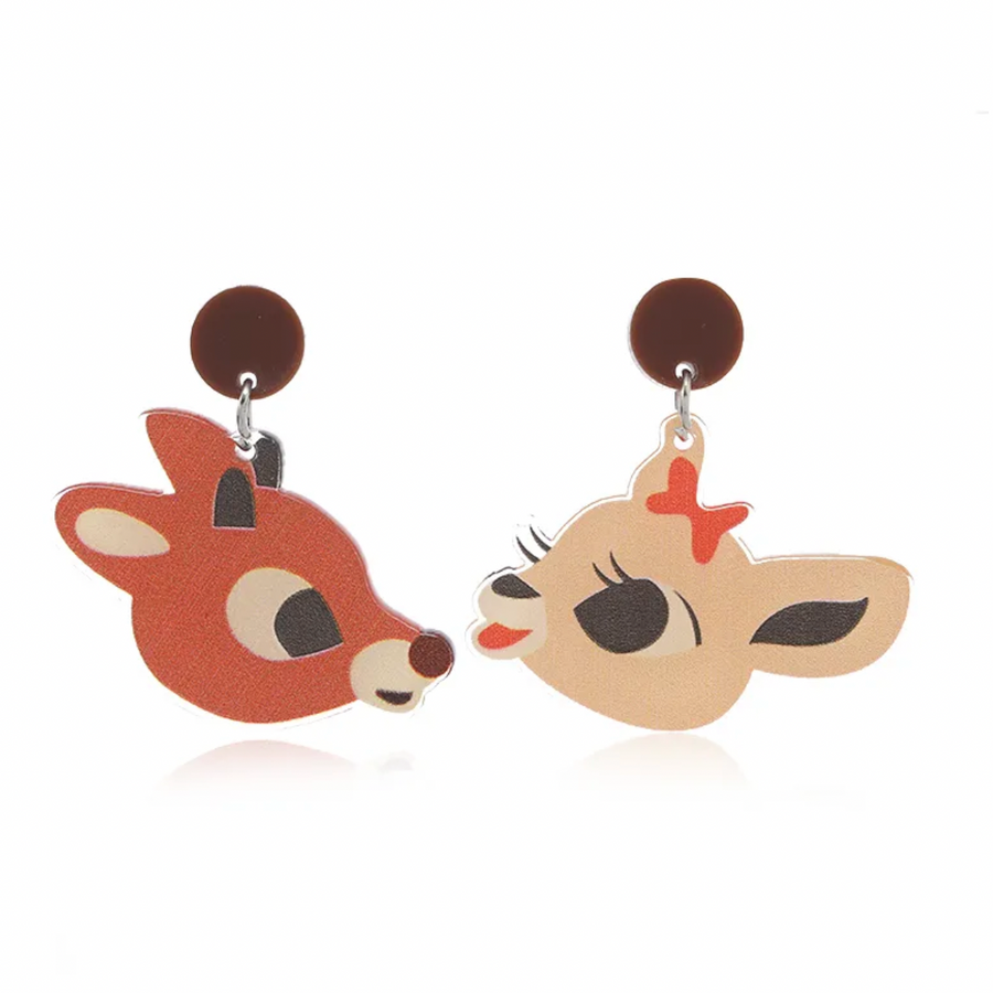 Rudolph & Clarice Christmas Earrings