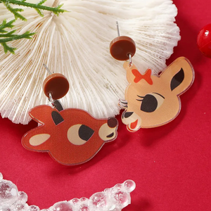 Rudolph & Clarice Christmas Earrings