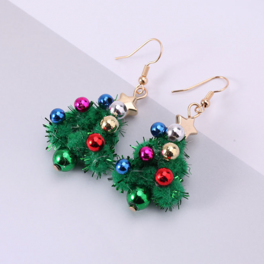 Spruce Things Up Christmas Tree Earrings