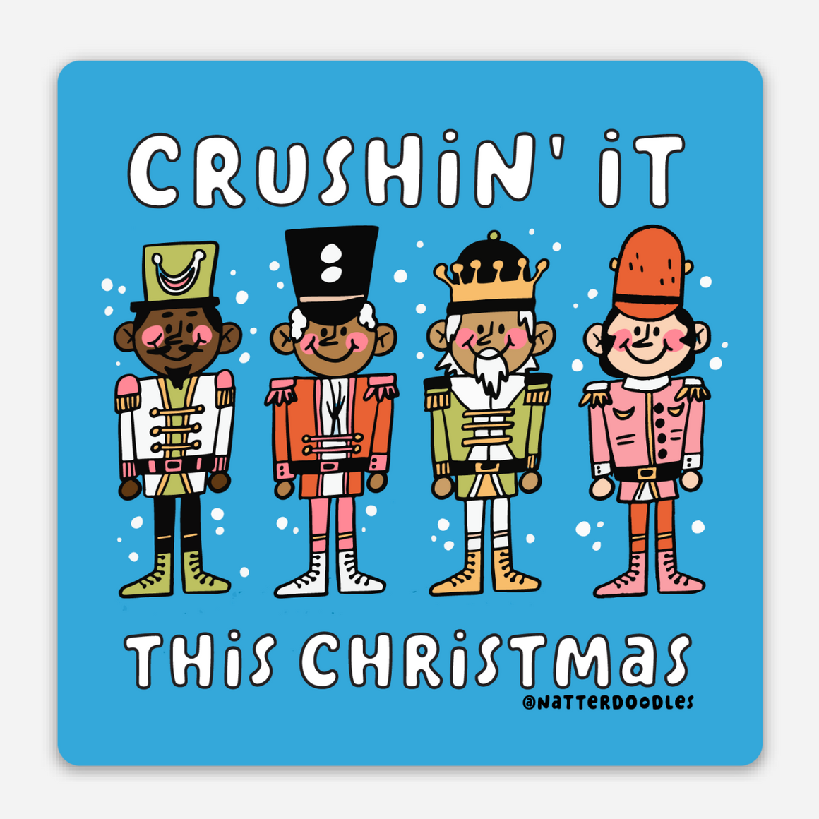 Crushin' It This Christmas Holiday Sticker