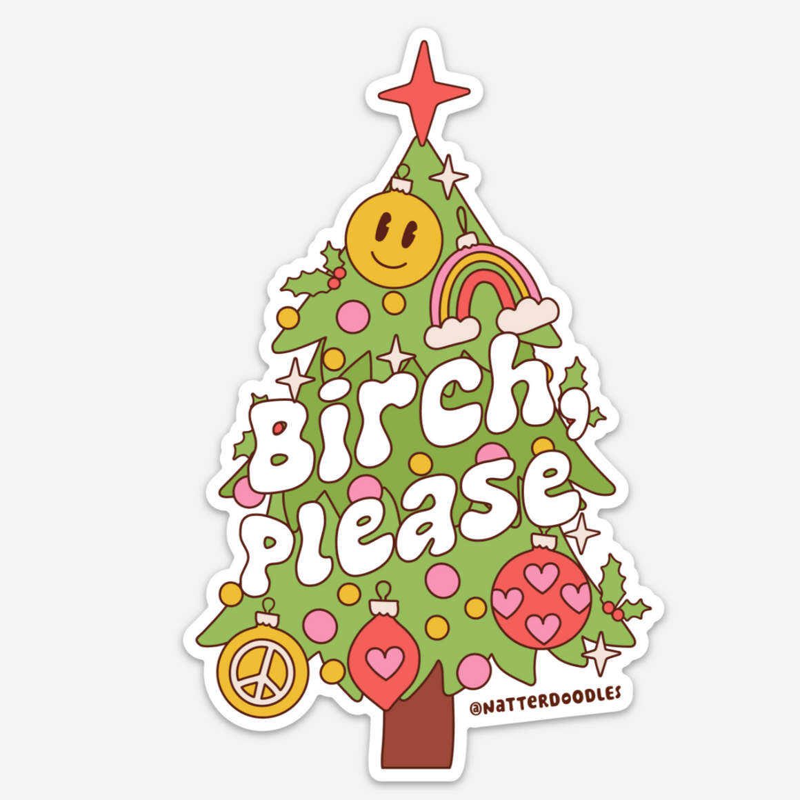 Birch, Please Holiday Sticker