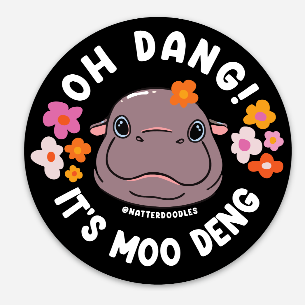 Oh Dang! It's Moo Deng Sticker