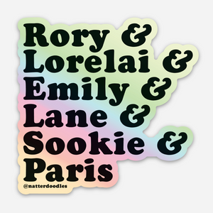 Rory & Lorelai & Emily & Sookie & Lane & Paris Gilmore Girls Sticker