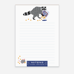 Snack Bandits Raccoon Notepad