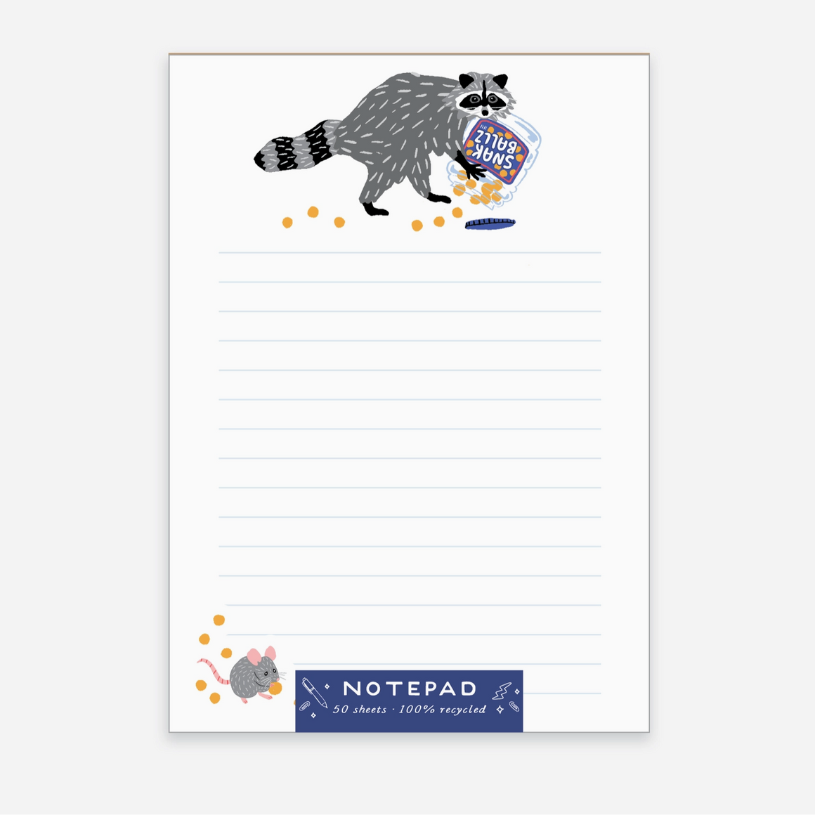 Snack Bandits Raccoon Notepad