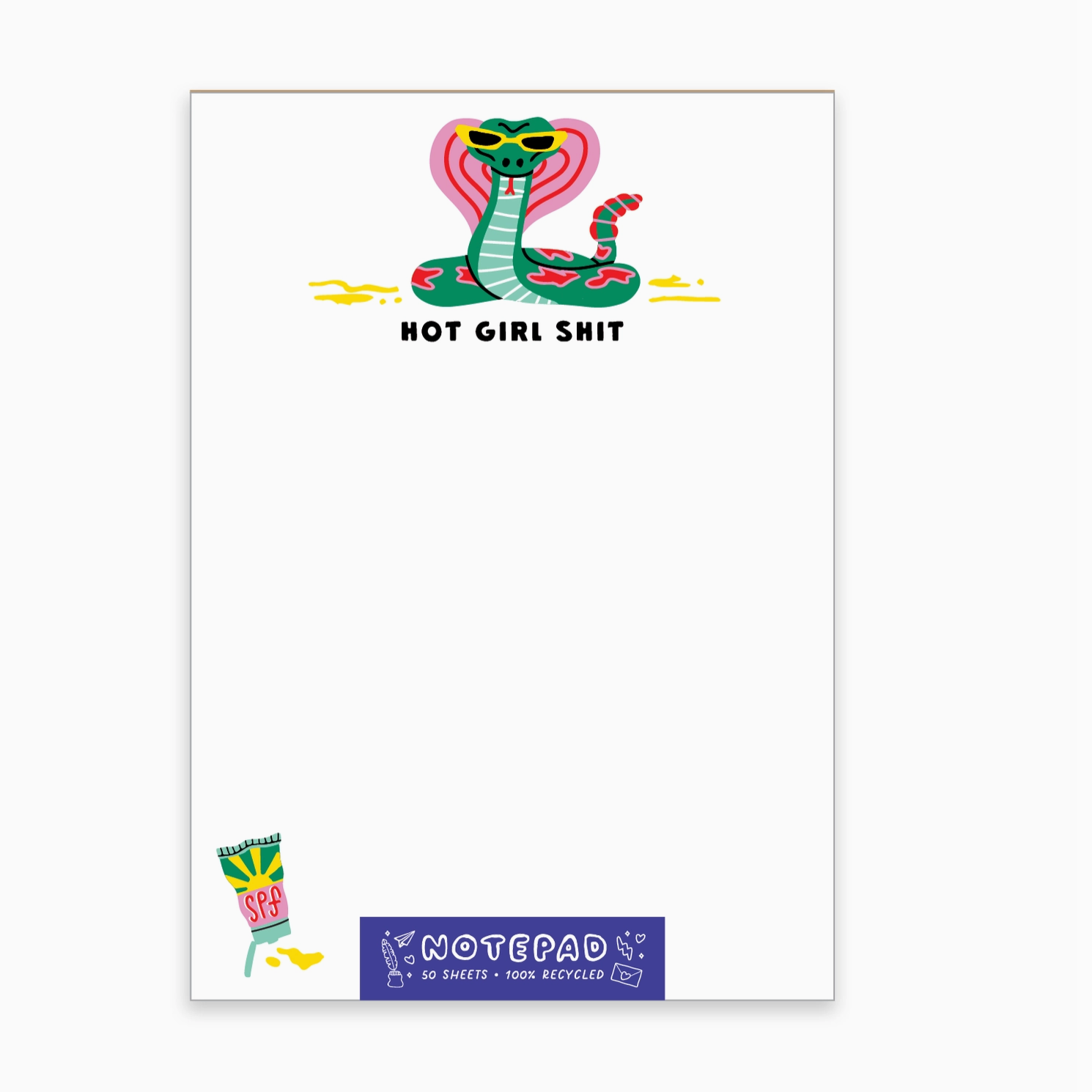 Hot Girl Shit Snake Notepad