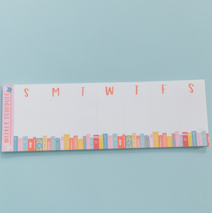 Book Stack Weekly Notepad