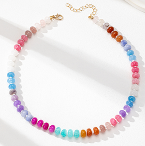 Technicolor Daydream Glass Beaded Necklace