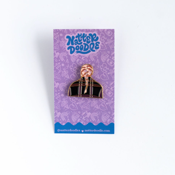 Pin on a purple card with 'Notter Doodle' branding