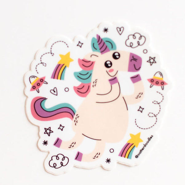 Dizzy Unicorn Sticker