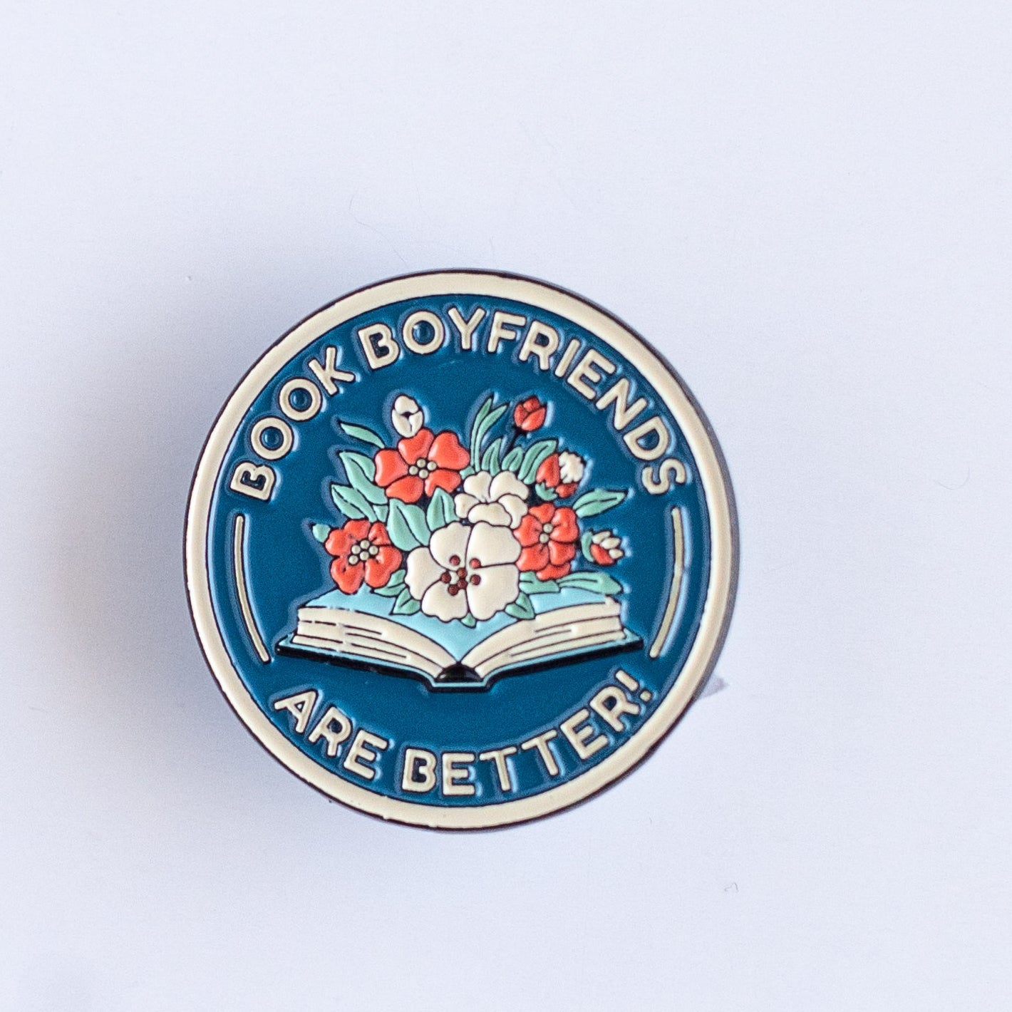 book boyfriend pin, romance reader gift, booktok pin, reading accessory, romance novel lover, enamel pin, book lover gift, reader pin