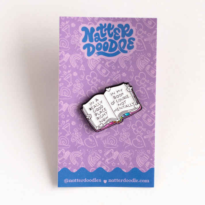 book lover pin, reading escape, reader gift, bookworm accessory, enamel pin, literary gift

