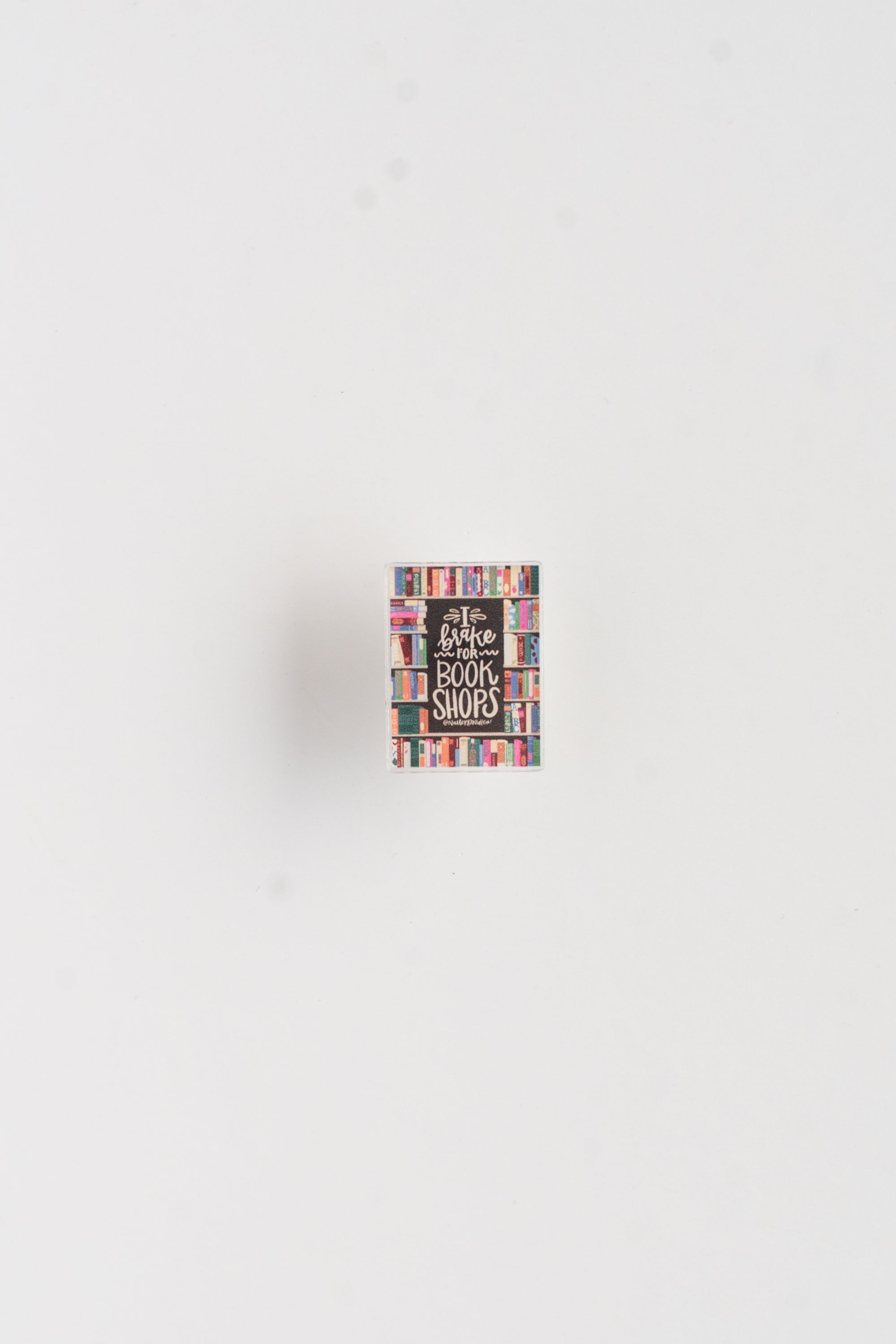 small acrylic pin for book lovers