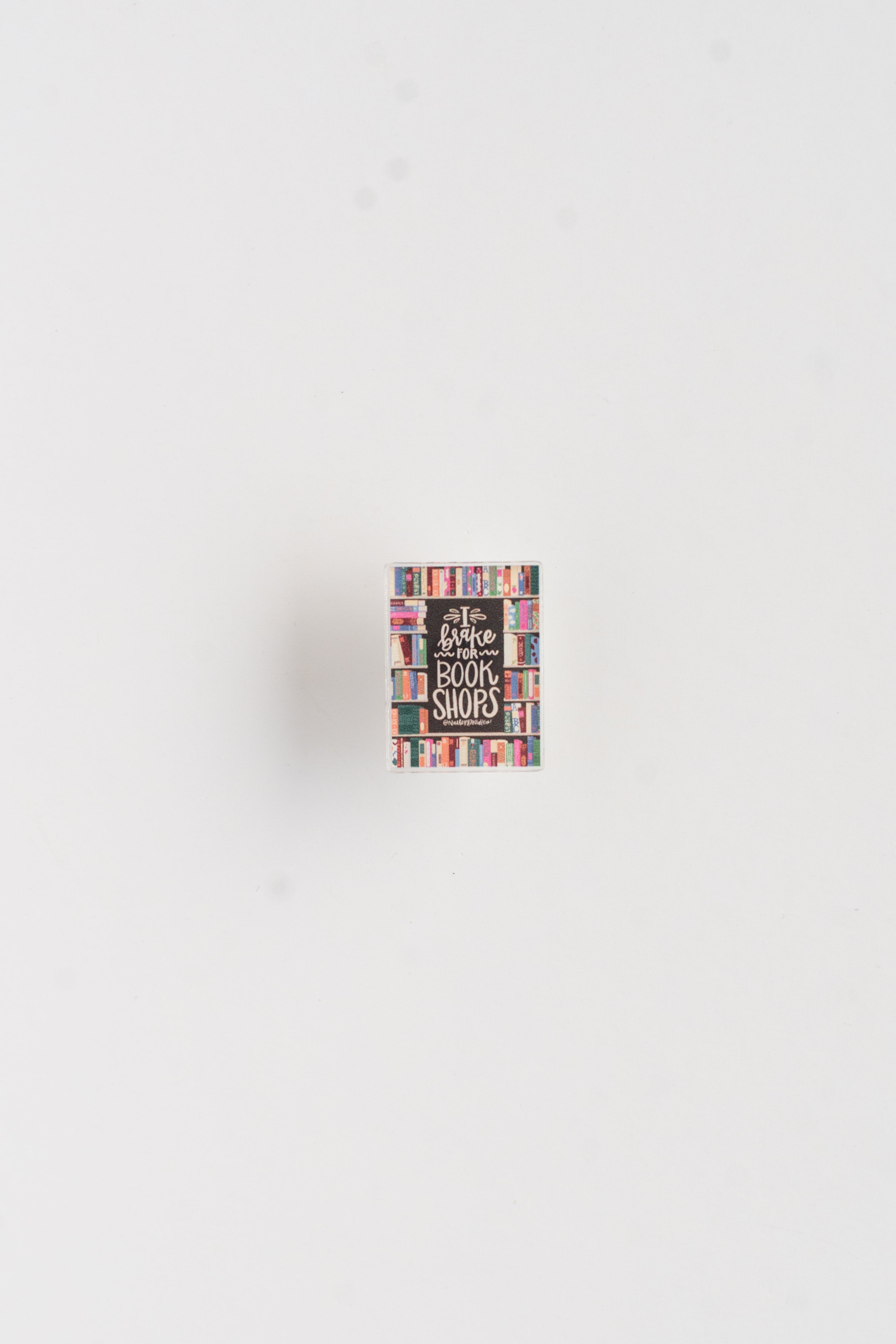 small acrylic pin for book lovers