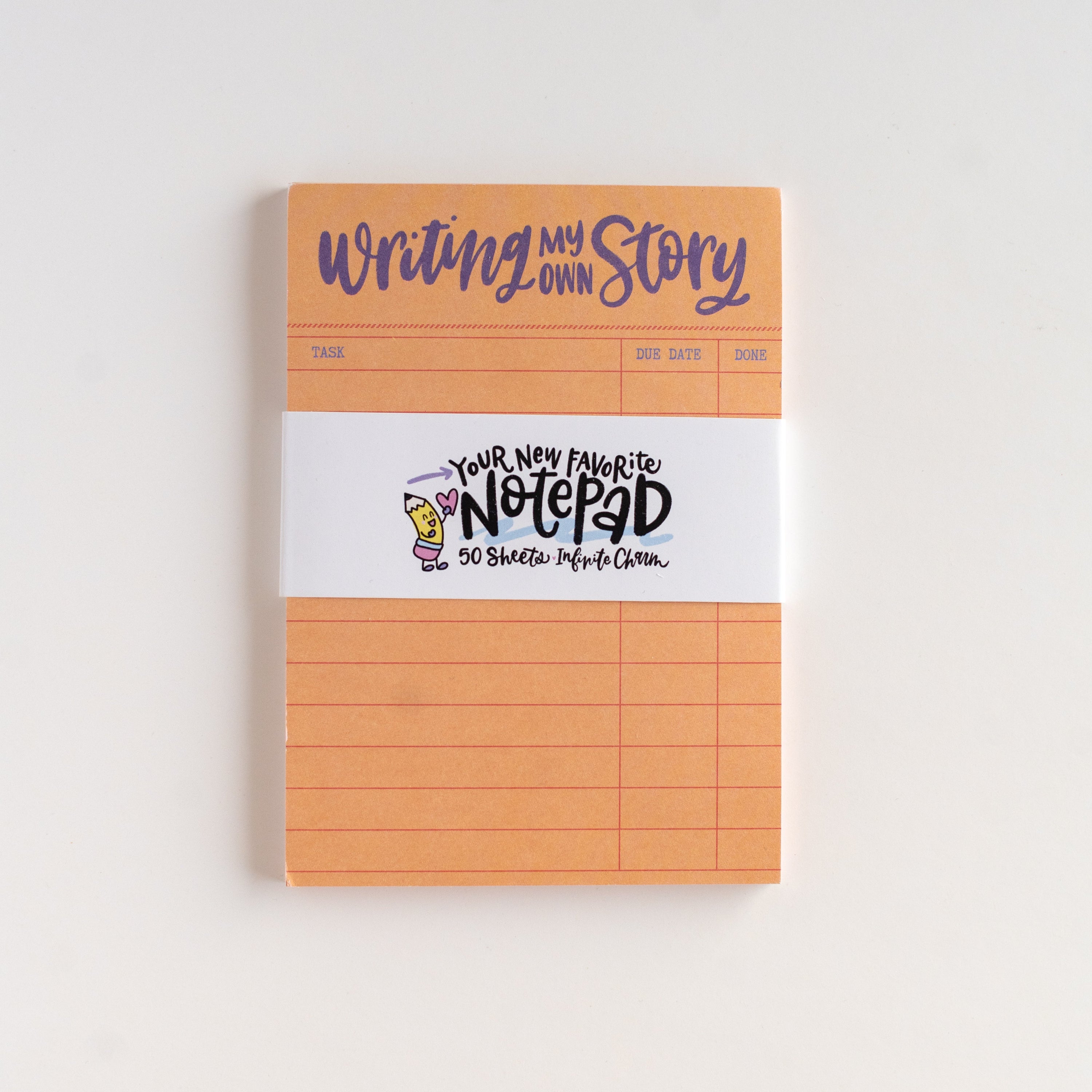Notebook with 'Your Own Favorite Notepad' design on a white background