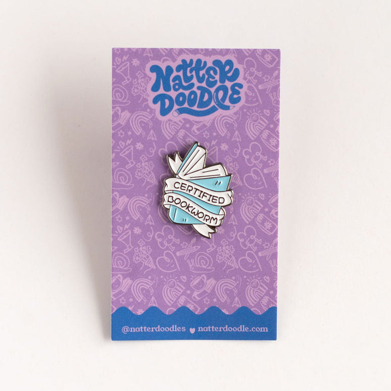  bookworm pin, reader gift, book lover pin, reading accessory, enamel pin, literary gift, library lover
