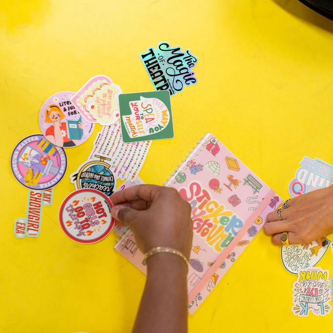 BRB Having a Menty B Glitter Vinyl Sticker — Funny Mental Health Sparkle Decal for Laptops