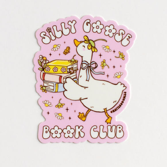 Silly Goose Book Club Sticker – NatterDoodle