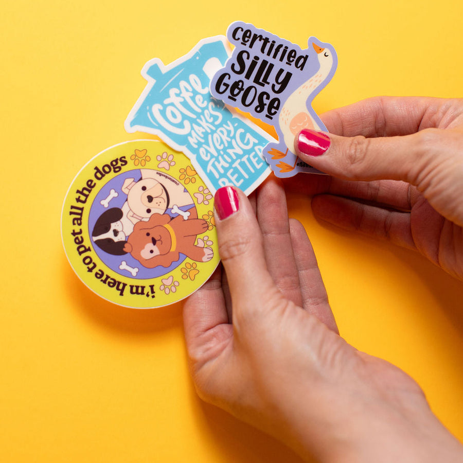 Coffee Makes Everything Better Vinyl Sticker — Cute Coffee Lover Gift for Laptops & Bottles