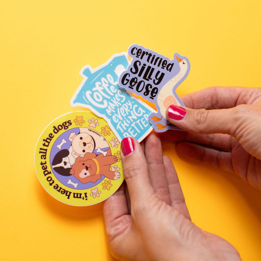 Certified Silly Goose Vinyl Waterproof Sticker — Funny Goose Decal for Laptops & Bottles