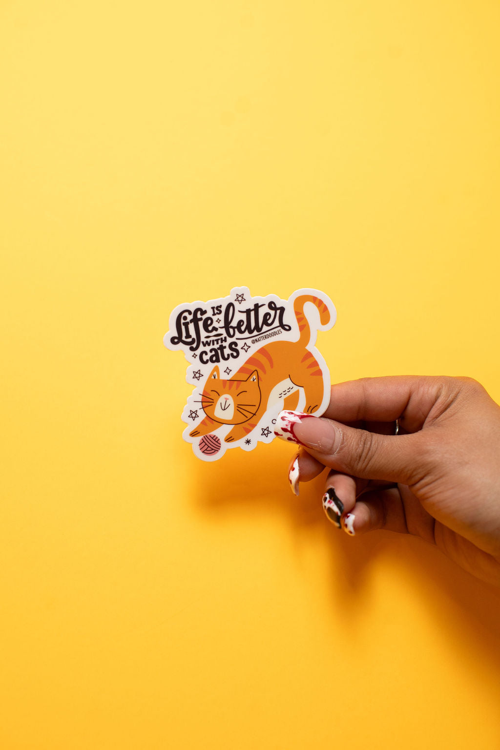 Life Is Better With Cats Sticker