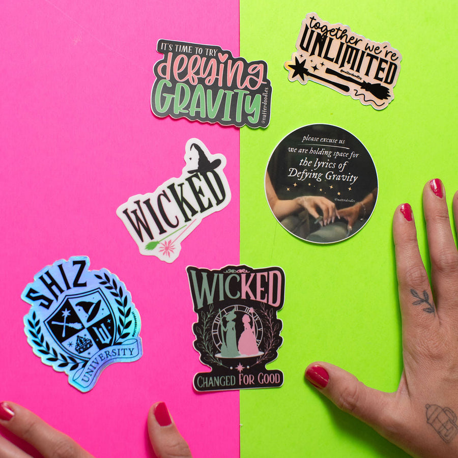 Shiz University Wicked Sticker | Holographic Vinyl Decal for Theatre Fans & Laptops