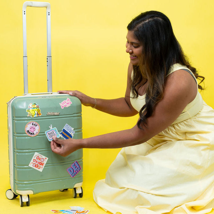 I Cry at Work Pink Lettering Vinyl Sticker – Funny Emotional Humor Laptop Decal