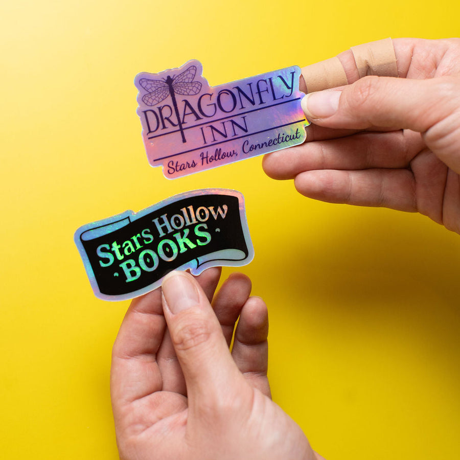 Stars Hollow Books Holographic Sticker – Gilmore Girls Fan Bookshop Aesthetic