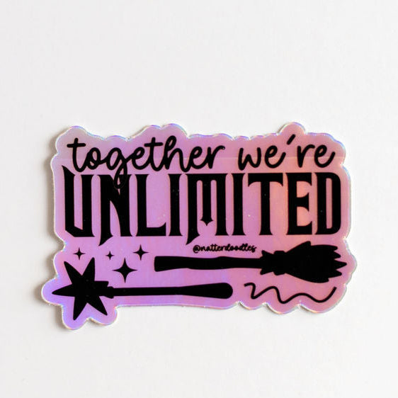 Together We’re Unlimited Wicked Sticker – Holographic Musical Theatre Vinyl Decal 3x3