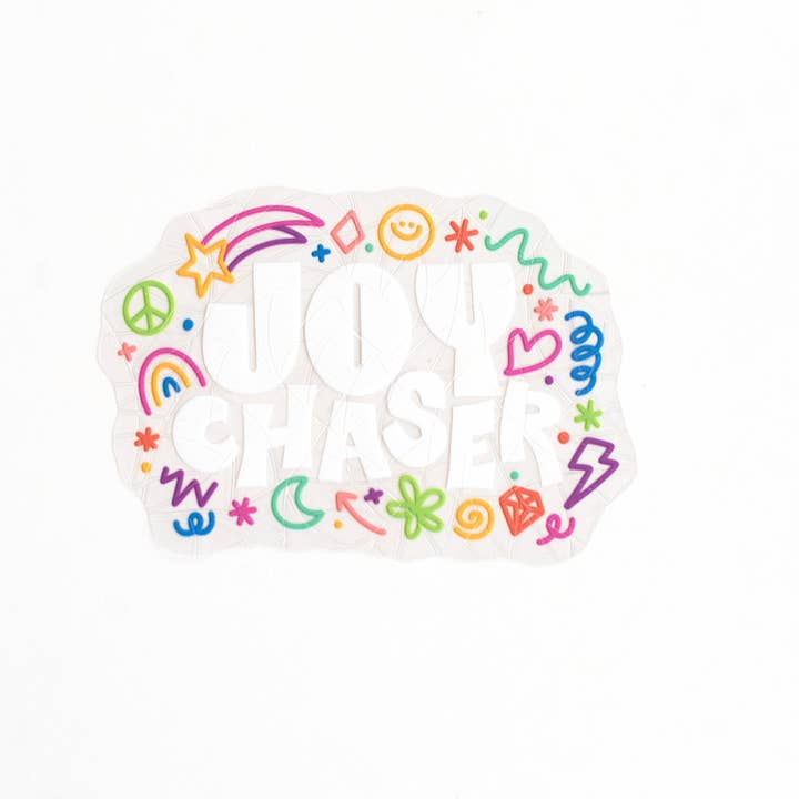 joy chaser suncatcher sticker on white background