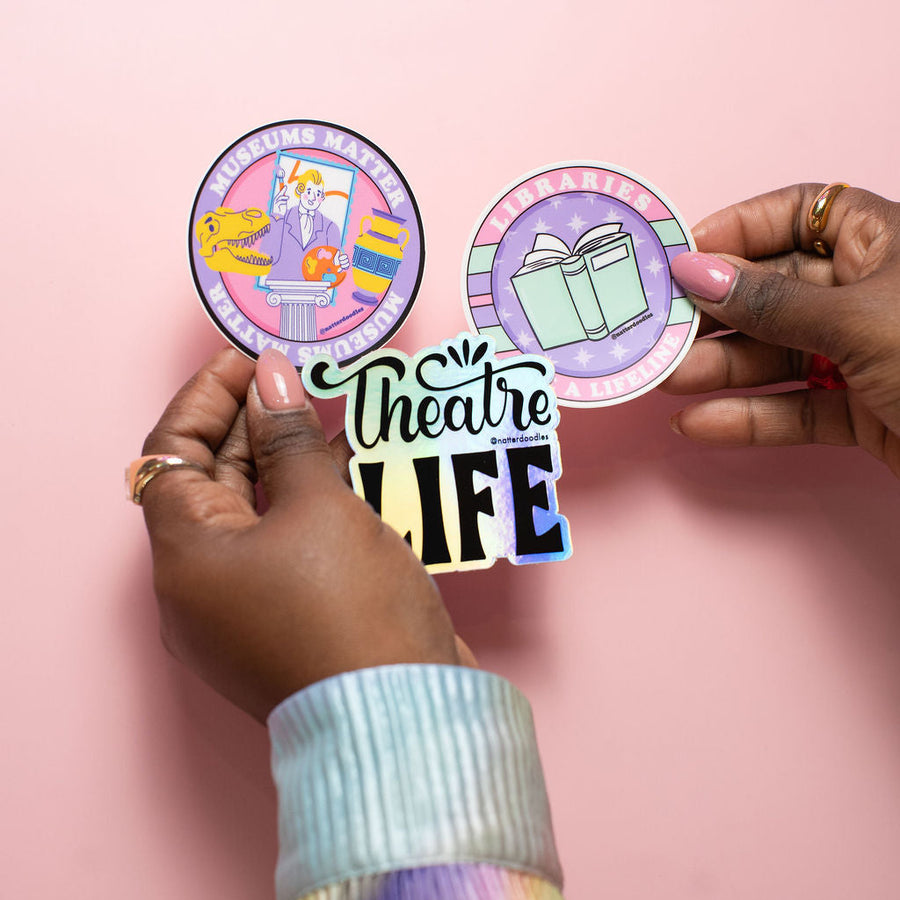 Libraries Are a Lifeline Vinyl Sticker – Book Lover Advocacy Waterproof Reading Decal