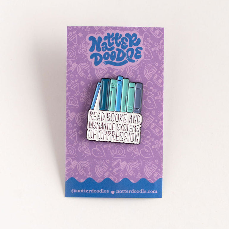 library pin, reader gift, librarian gift, social justice pin, book lover pin, reading accessory, enamel pin