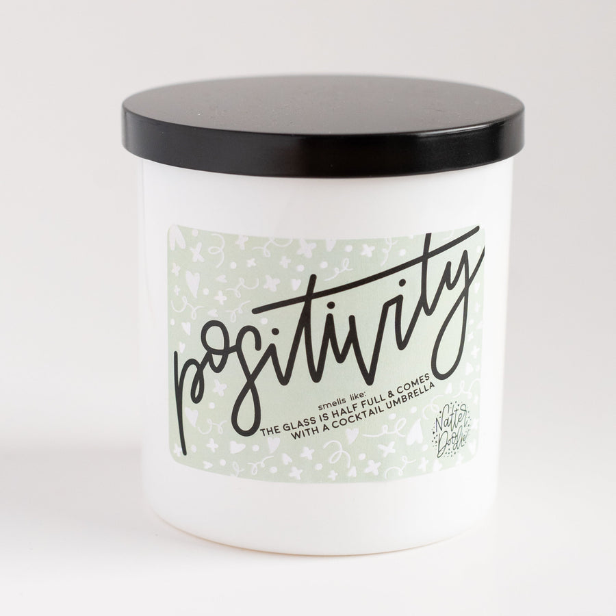 Positivity Candle – Agave Tulip Cucumber Scented 8oz Soy Candle | NatterDoodle