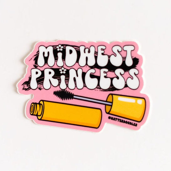 Midwest Princess Sticker – Chappell Roan Inspired Vinyl 3x3 Queer Pop Aesthetic