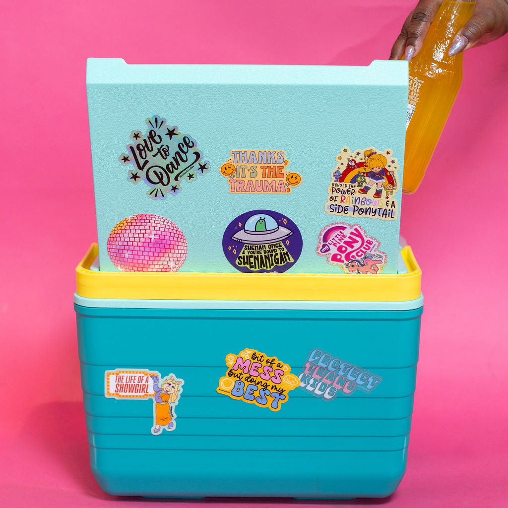 Pink Disco Ball Sticker