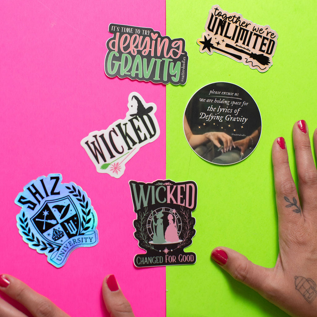 Holding Space for the Lyrics of Defying Gravity Sticker