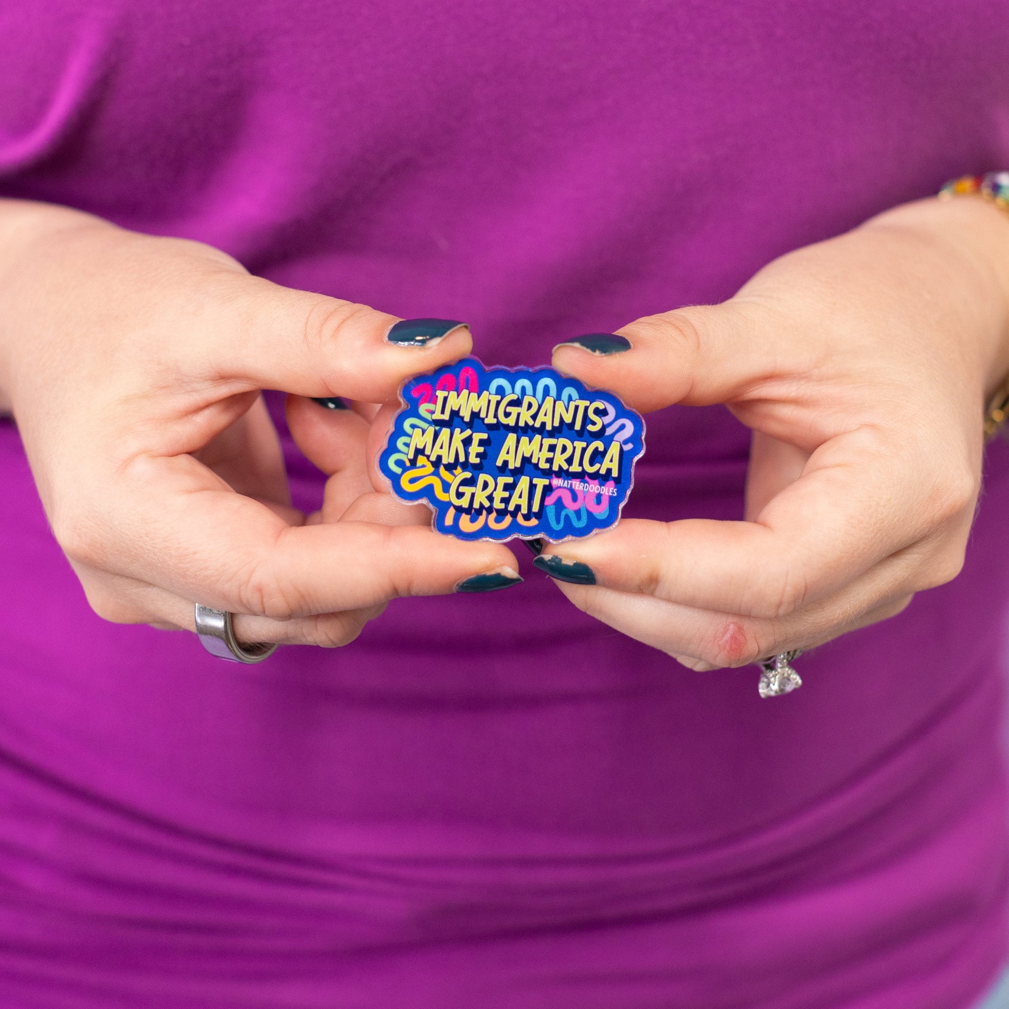 progressive magnet, political magnet, immigrant rights, social justice gift, equality magnet, activist gift, inclusive decor, human rights, kindness matters, community values