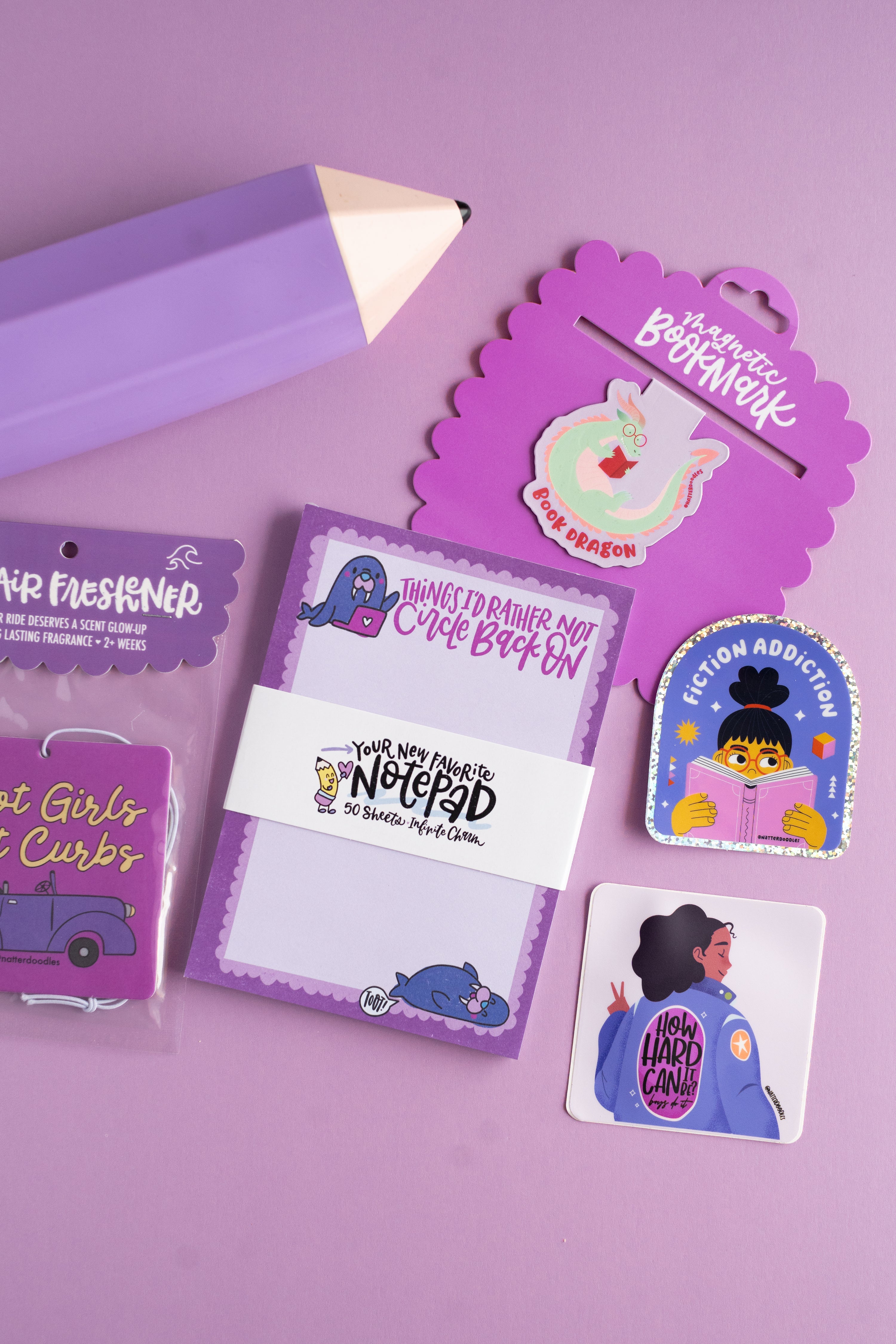 Fiction Addiction Glitter Sticker