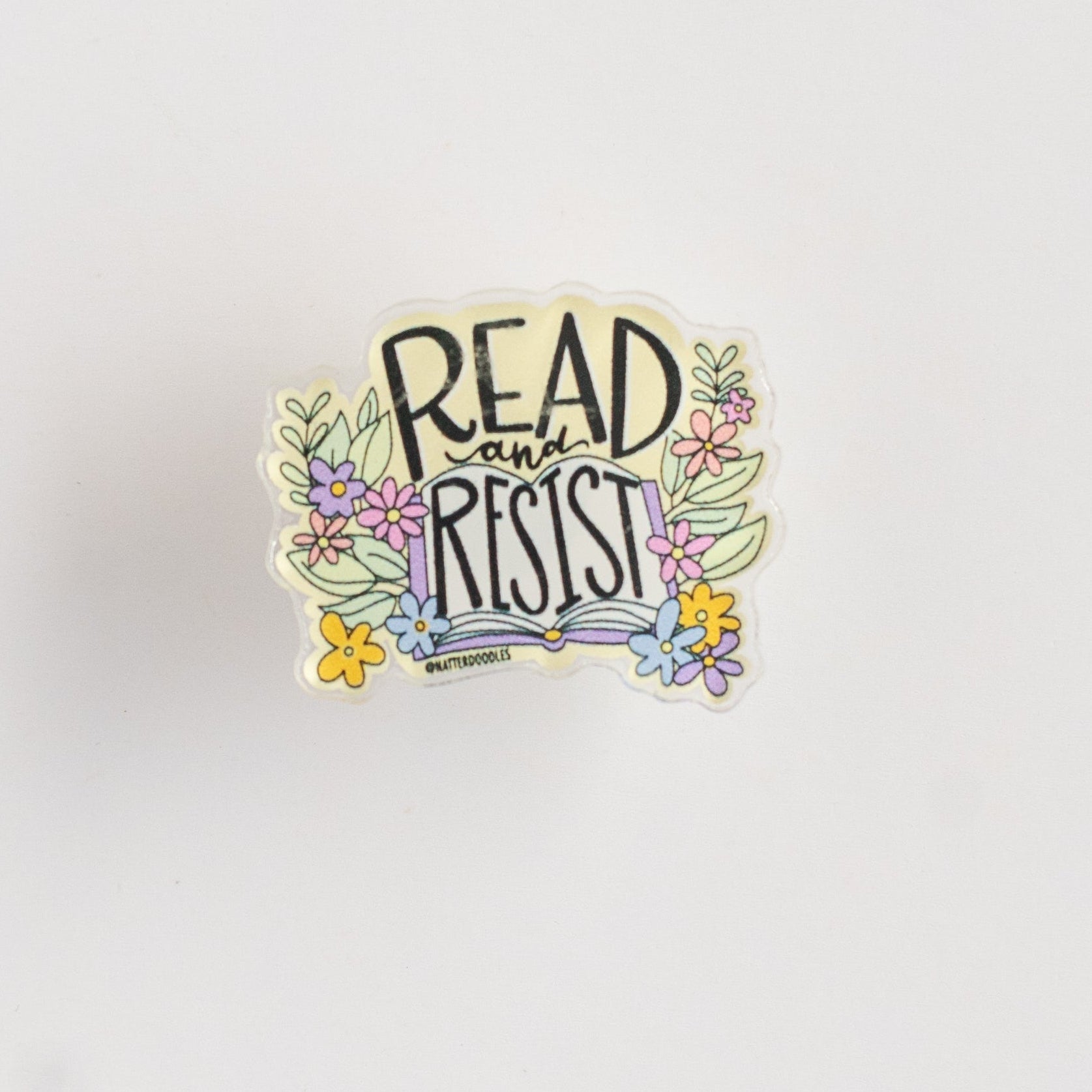 Small box with 'Read Resist' text on a white background