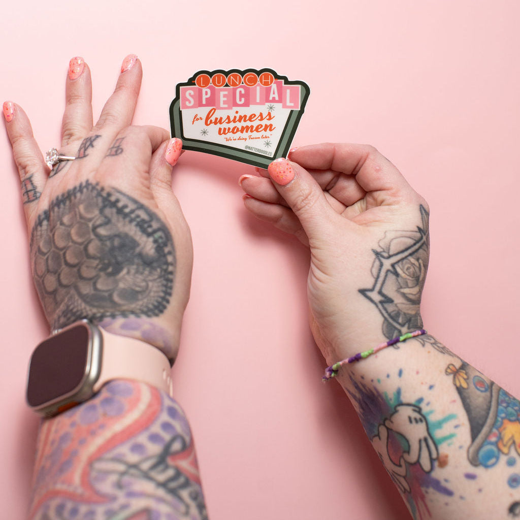 Lunch Special for Business Women Sticker
