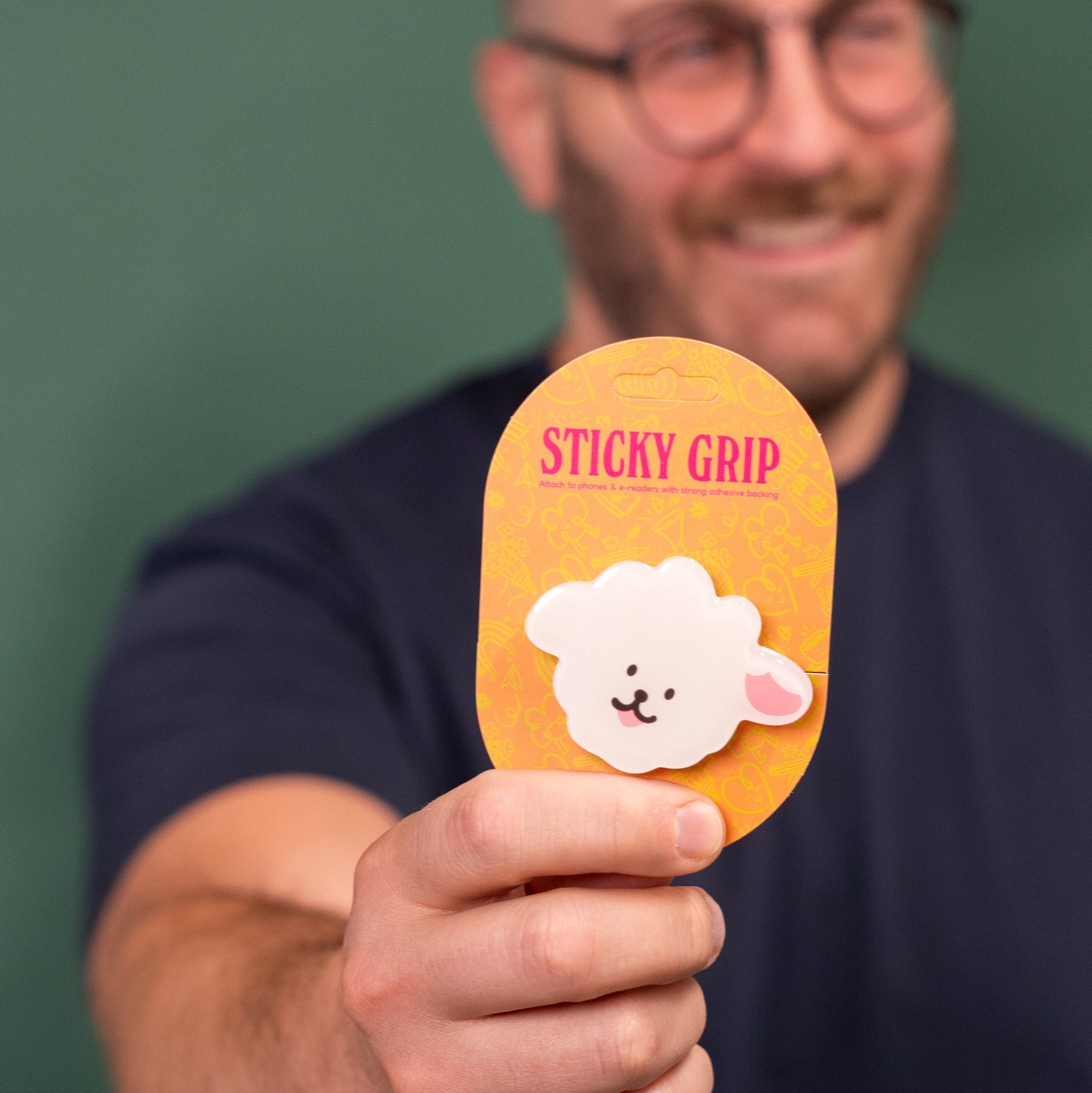 sheep sticky grip, lamb phone grip, cute animal phone accessory, farm animal gift, cozy aesthetic, sheep lover gift, e-reader accessory, kawaii sheep, cute phone stand, NatterDoodle
