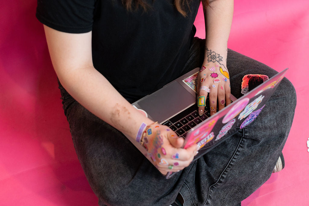 Pink Disco Ball Sticker