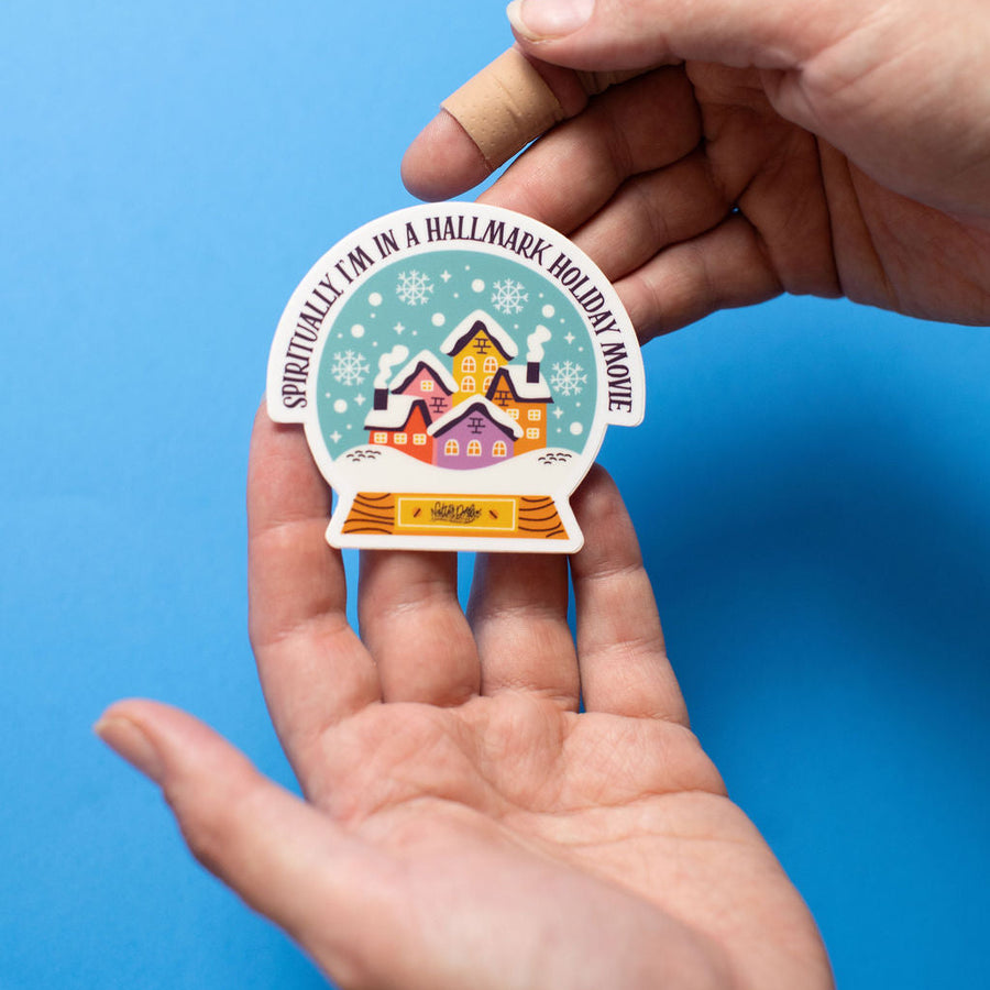 Spiritually I’m in a Hallmark Holiday Movie Sticker | Cozy Christmas Vinyl 3x3