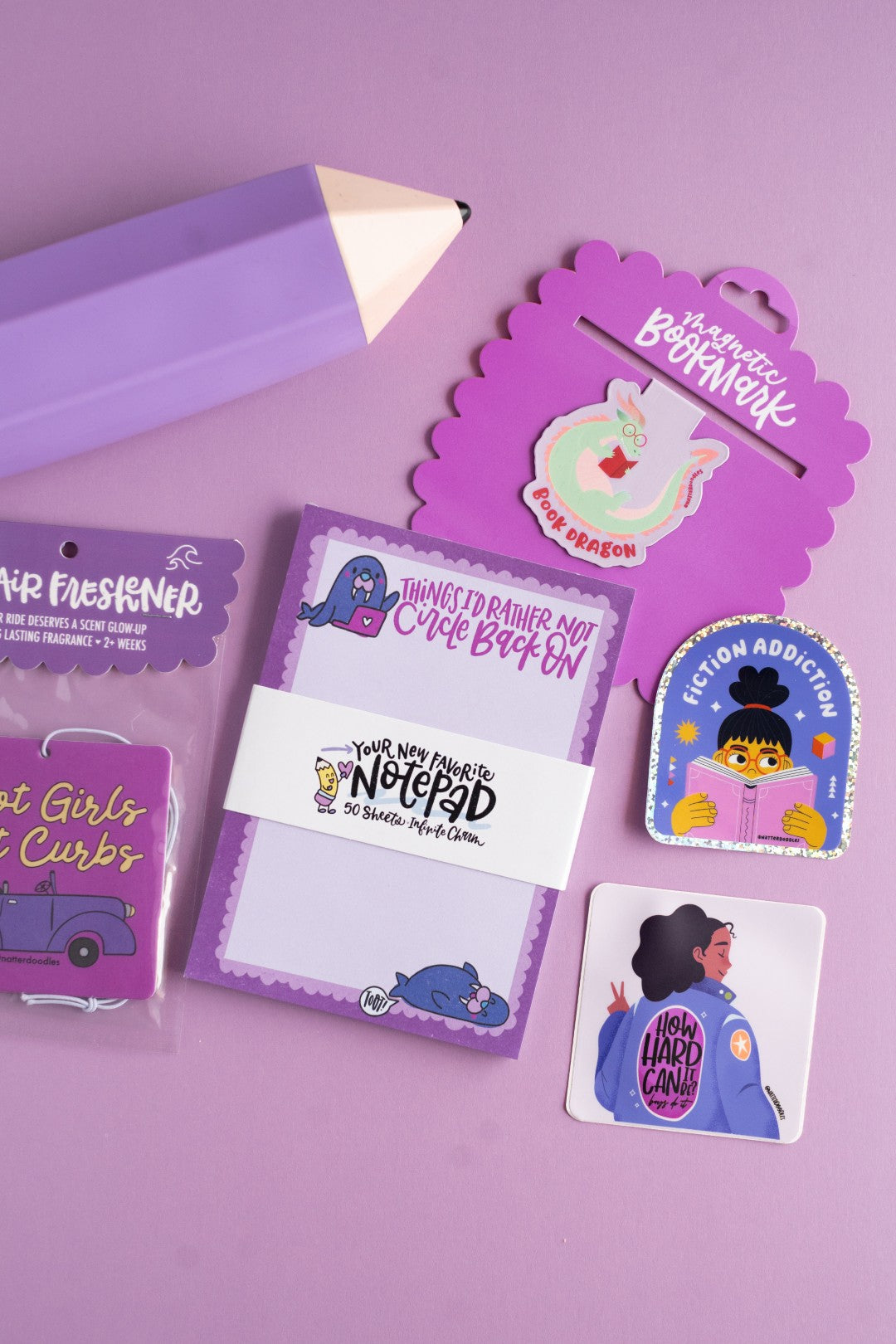 Fiction Addiction Glitter Sticker