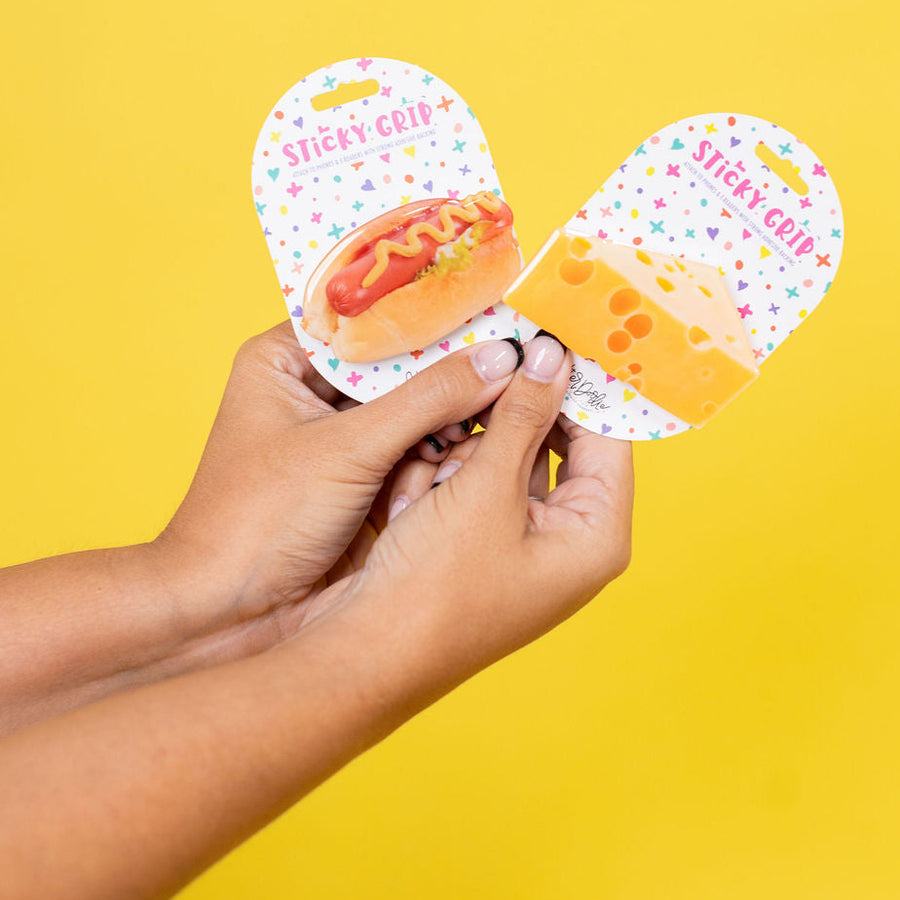 Dog Gone Sticky Grip – Hot Dog Phone Holder, Pop-Out Grip, Funny Food Aesthetic Accessory