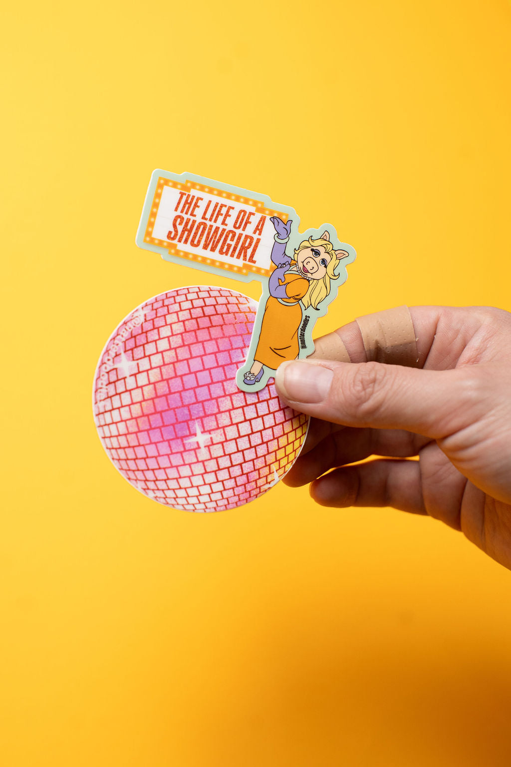Pink Disco Ball Sticker